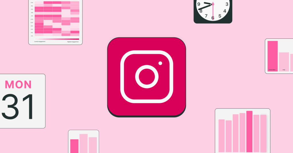 instagram accounts in a pink colour